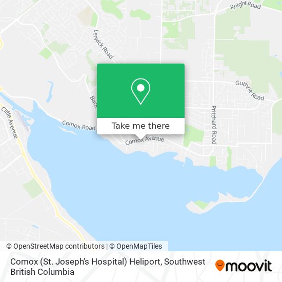 Comox (St. Joseph's Hospital) Heliport map