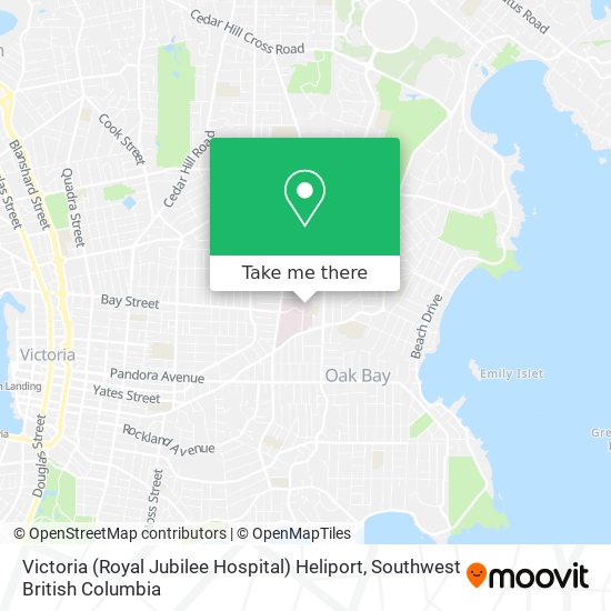 Victoria (Royal Jubilee Hospital) Heliport map