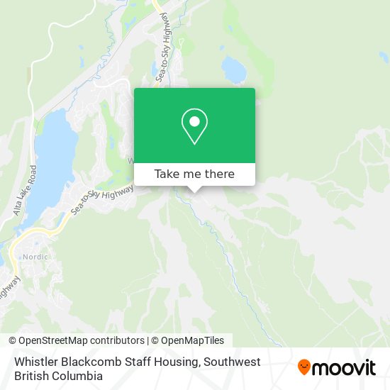 Whistler Blackcomb Staff Housing map