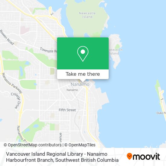 Vancouver Island Regional Library - Nanaimo Harbourfront Branch map