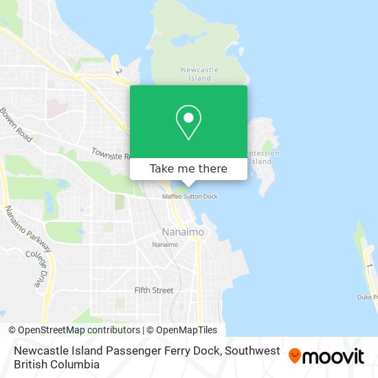 Newcastle Island Passenger Ferry Dock map