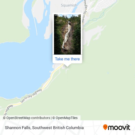 Shannon Falls map