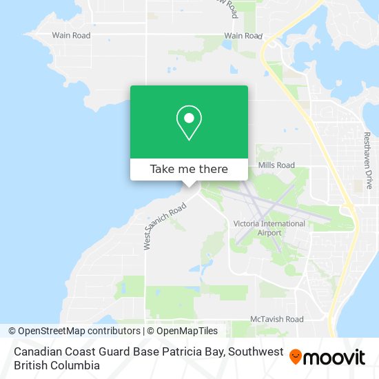 Canadian Coast Guard Base Patricia Bay map