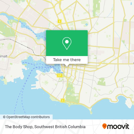 The Body Shop map