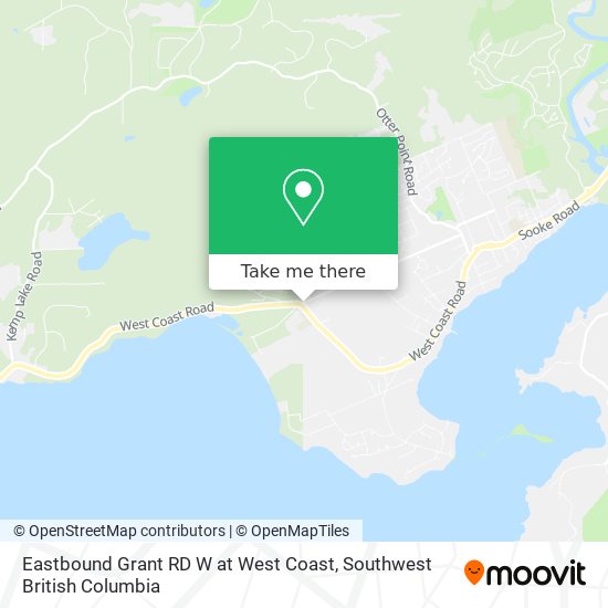 Eastbound Grant RD W at West Coast map