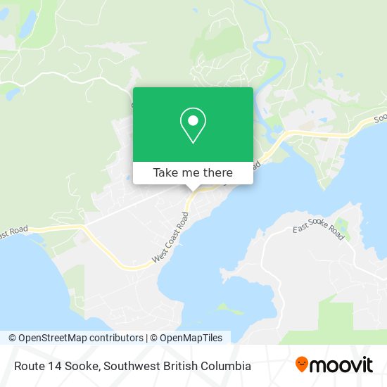 Route 14 Sooke map