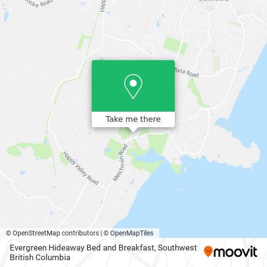 Evergreen Hideaway Bed and Breakfast map