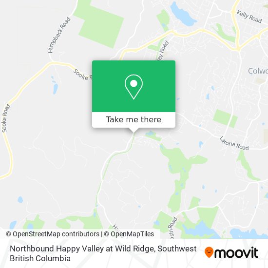 Northbound Happy Valley at Wild Ridge map
