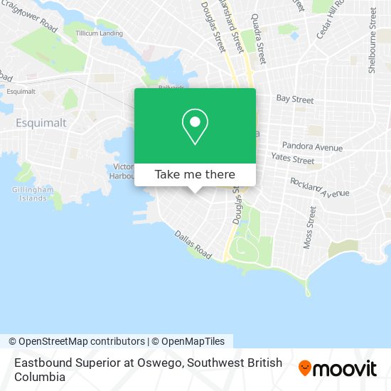 Eastbound Superior at Oswego map