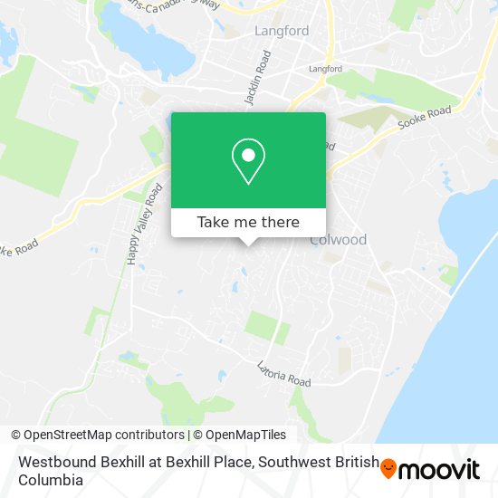 Westbound Bexhill at Bexhill Place map