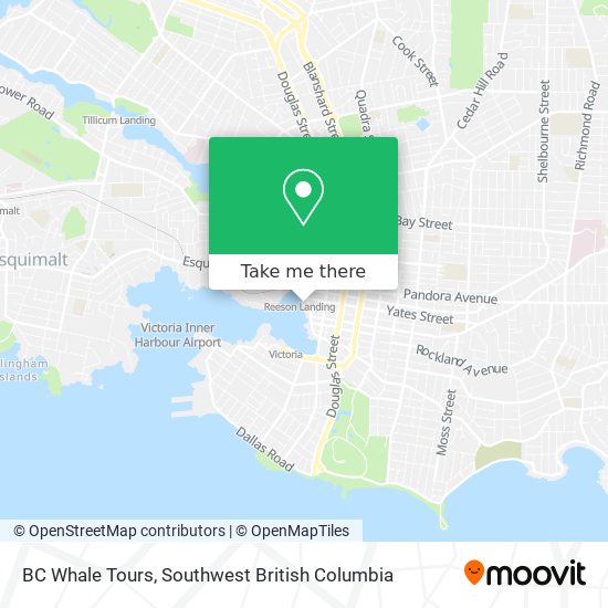 BC Whale Tours map