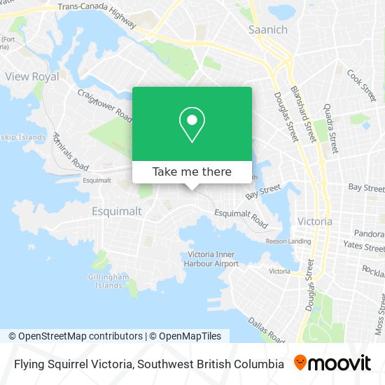 Flying Squirrel Victoria map