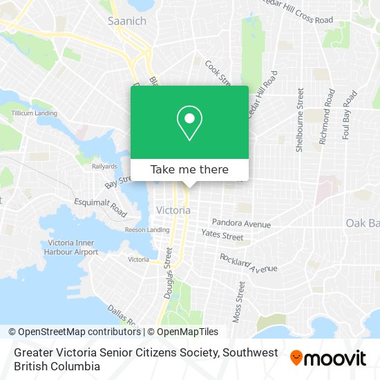 Greater Victoria Senior Citizens Society map