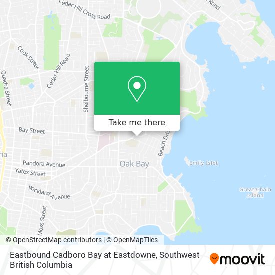 Eastbound Cadboro Bay at Eastdowne map