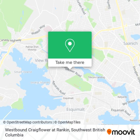 Westbound Craigflower at Rankin map