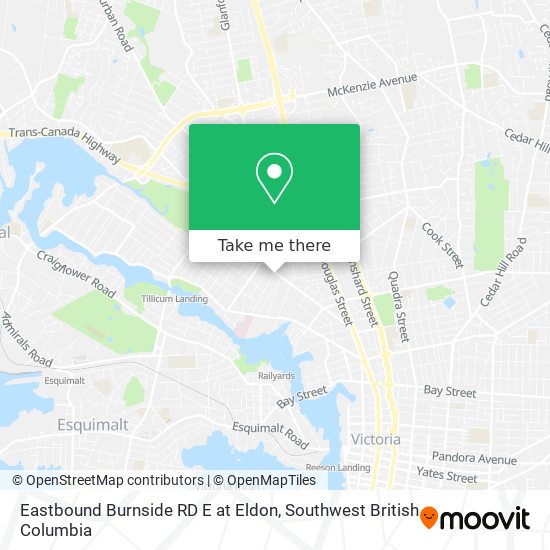 Eastbound Burnside RD E at Eldon plan