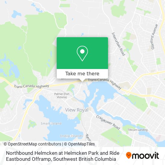 Northbound Helmcken at Helmcken Park and Ride Eastbound Offramp map