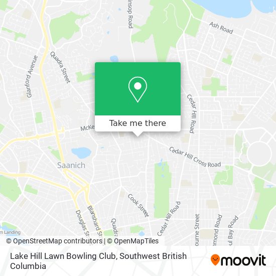 Lake Hill Lawn Bowling Club map