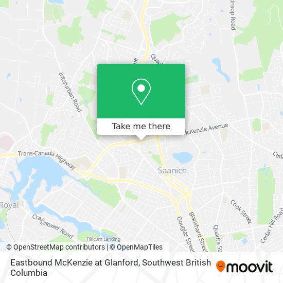 Eastbound McKenzie at Glanford map
