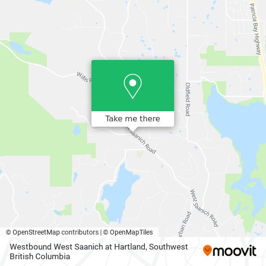 Westbound West Saanich at Hartland map