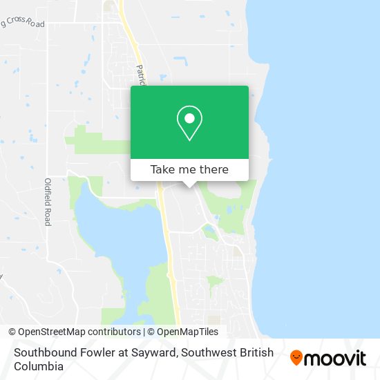 Southbound Fowler at Sayward map