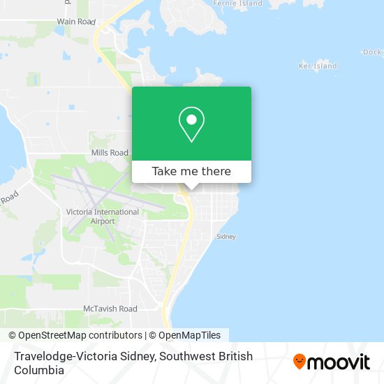 Travelodge-Victoria Sidney map