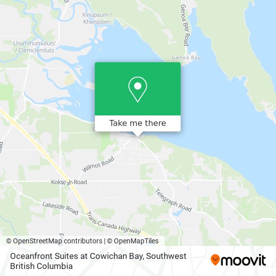 Oceanfront Suites at Cowichan Bay map