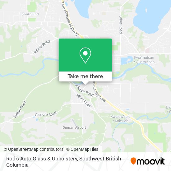 Rod's Auto Glass & Upholstery map