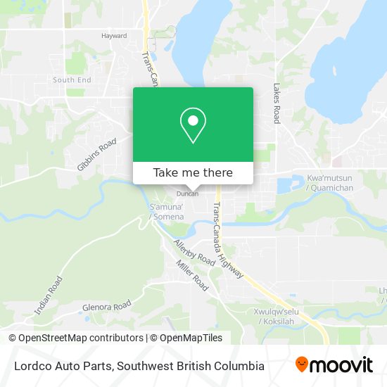 Lordco Auto Parts map