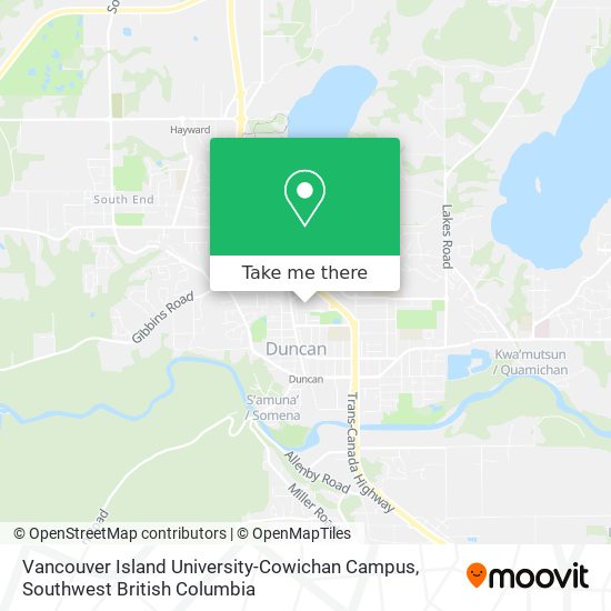 Vancouver Island University-Cowichan Campus map