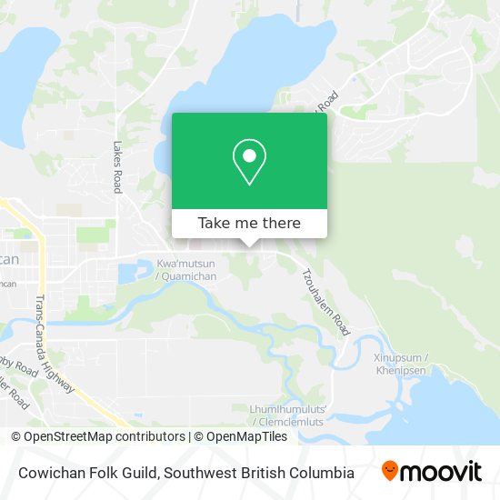 Cowichan Folk Guild map