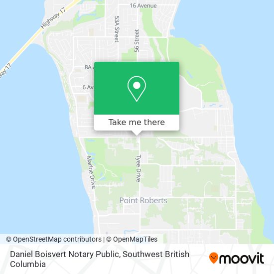 Daniel Boisvert Notary Public map