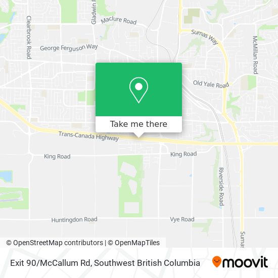 Exit 90/McCallum Rd map