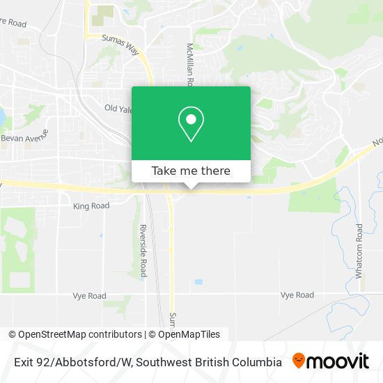 Exit 92/Abbotsford/W map