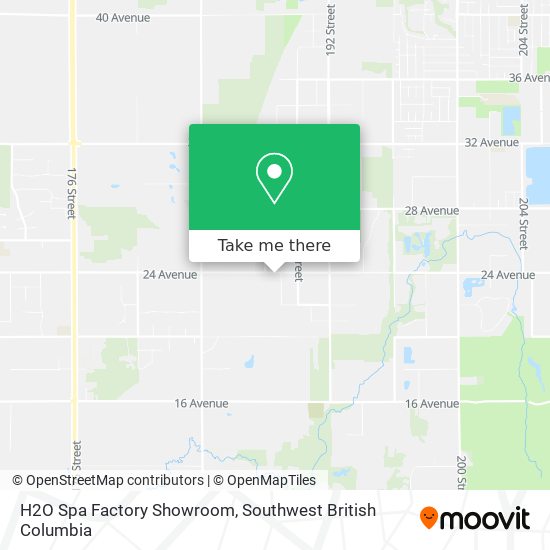 H2O Spa Factory Showroom map