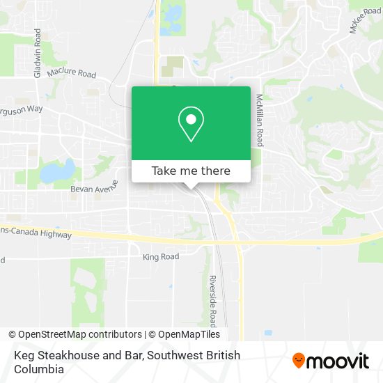 Keg Steakhouse and Bar plan