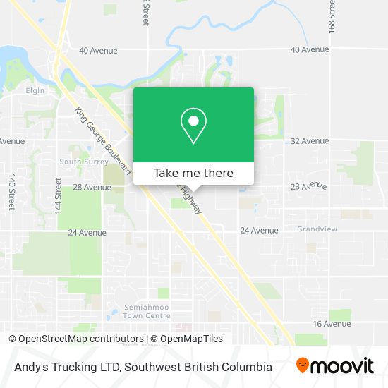 Andy's Trucking LTD map