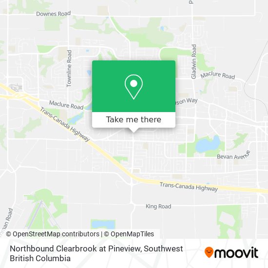 Northbound Clearbrook at Pineview map