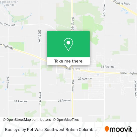 Bosley's by Pet Valu map