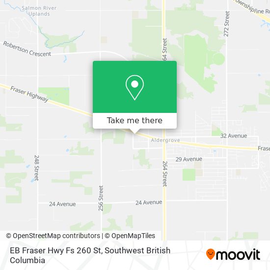 EB Fraser Hwy Fs 260 St map