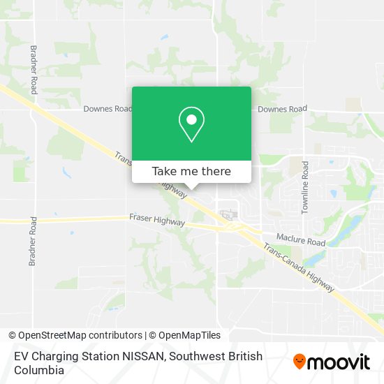 EV Charging Station NISSAN map