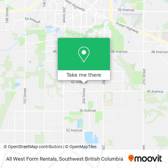 All West Form Rentals map