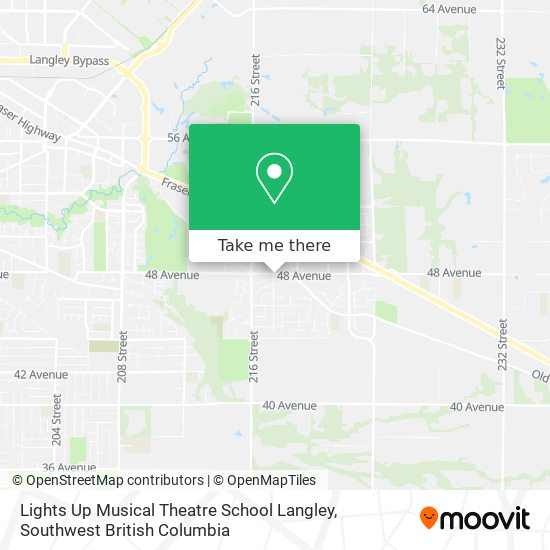 Lights Up Musical Theatre School Langley map