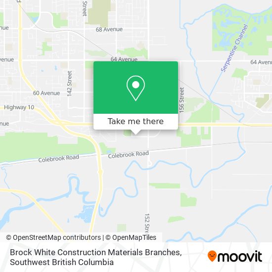 Brock White Construction Materials Branches map