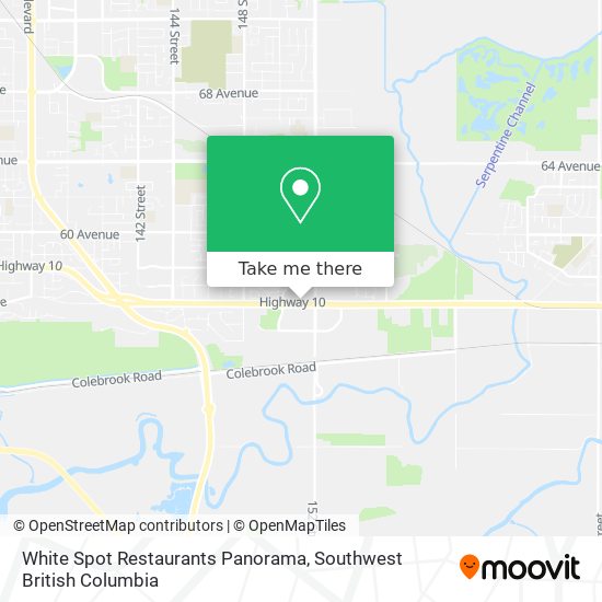 White Spot Restaurants Panorama map