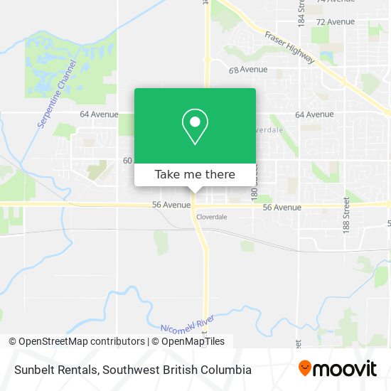 Sunbelt Rentals map