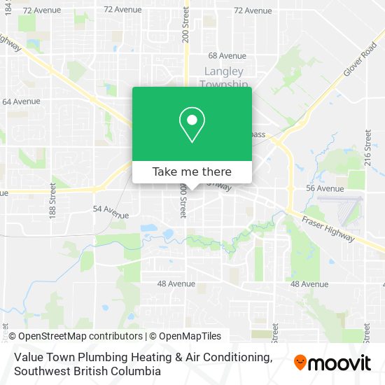 Value Town Plumbing Heating & Air Conditioning map