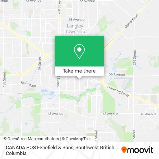 CANADA POST-Shefield & Sons map