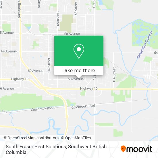 South Fraser Pest Solutions map