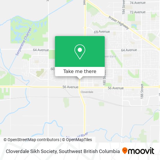 Cloverdale Sikh Society map